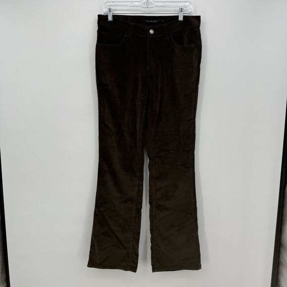 Calvin Klein Jeans Brown Corduroy Pants Size 6 Y2k Style Business Casual Cotton - Picture 1 of 11